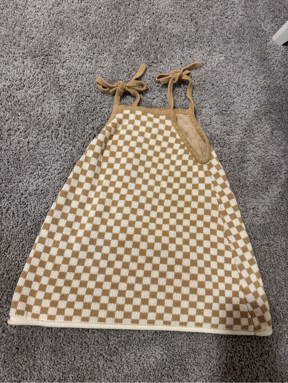 Forever French checkered knit dress
